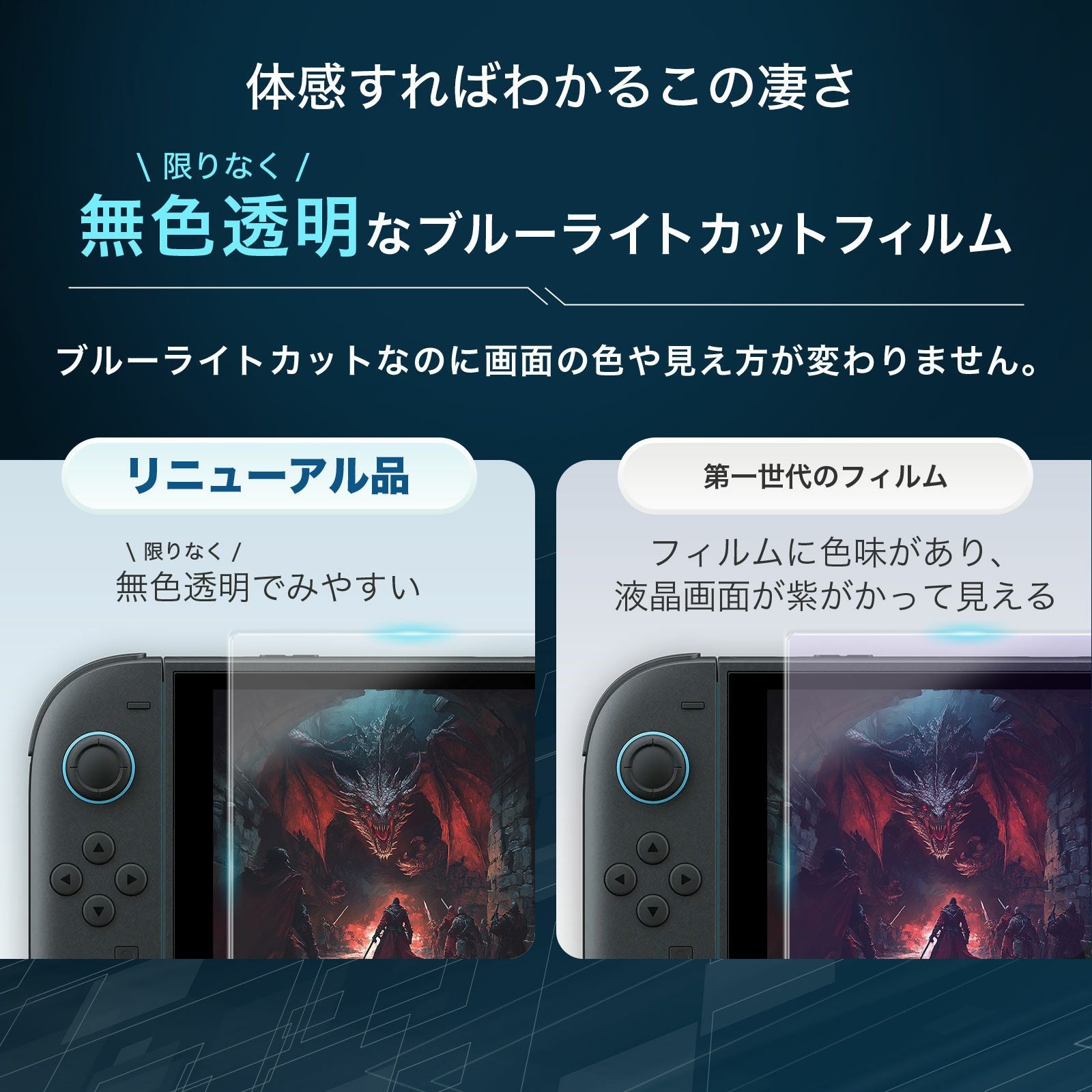 Nintendo Switch2 フィルム ブルーライト カット 99％ 保護フィルム