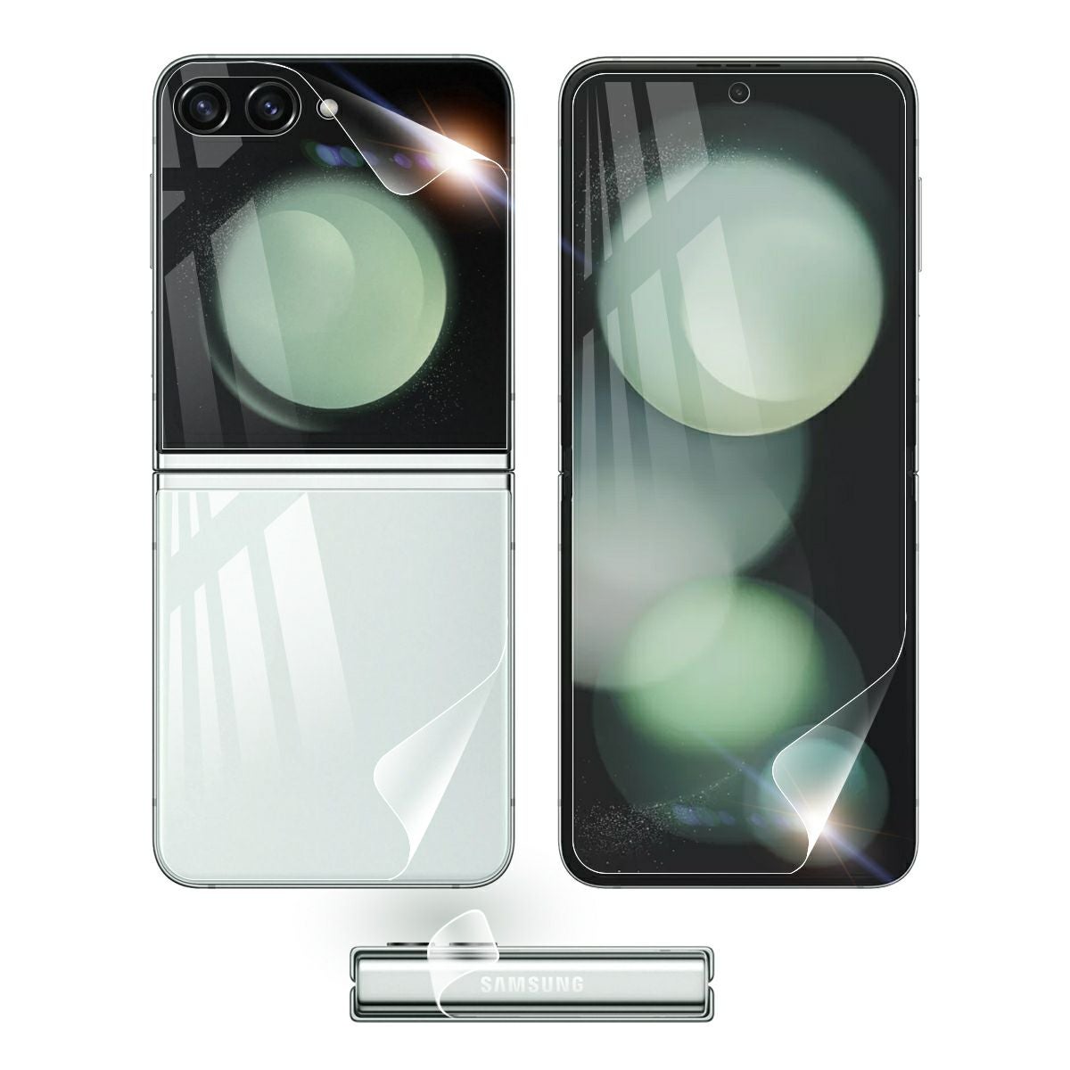 超美品 Galaxy Z Flip5 国内版 SC-54D 初期フィルム（重要） Galaxy Z Flip5 フィルム docomo sc-54d au scg23 simフリー 全面｜MY