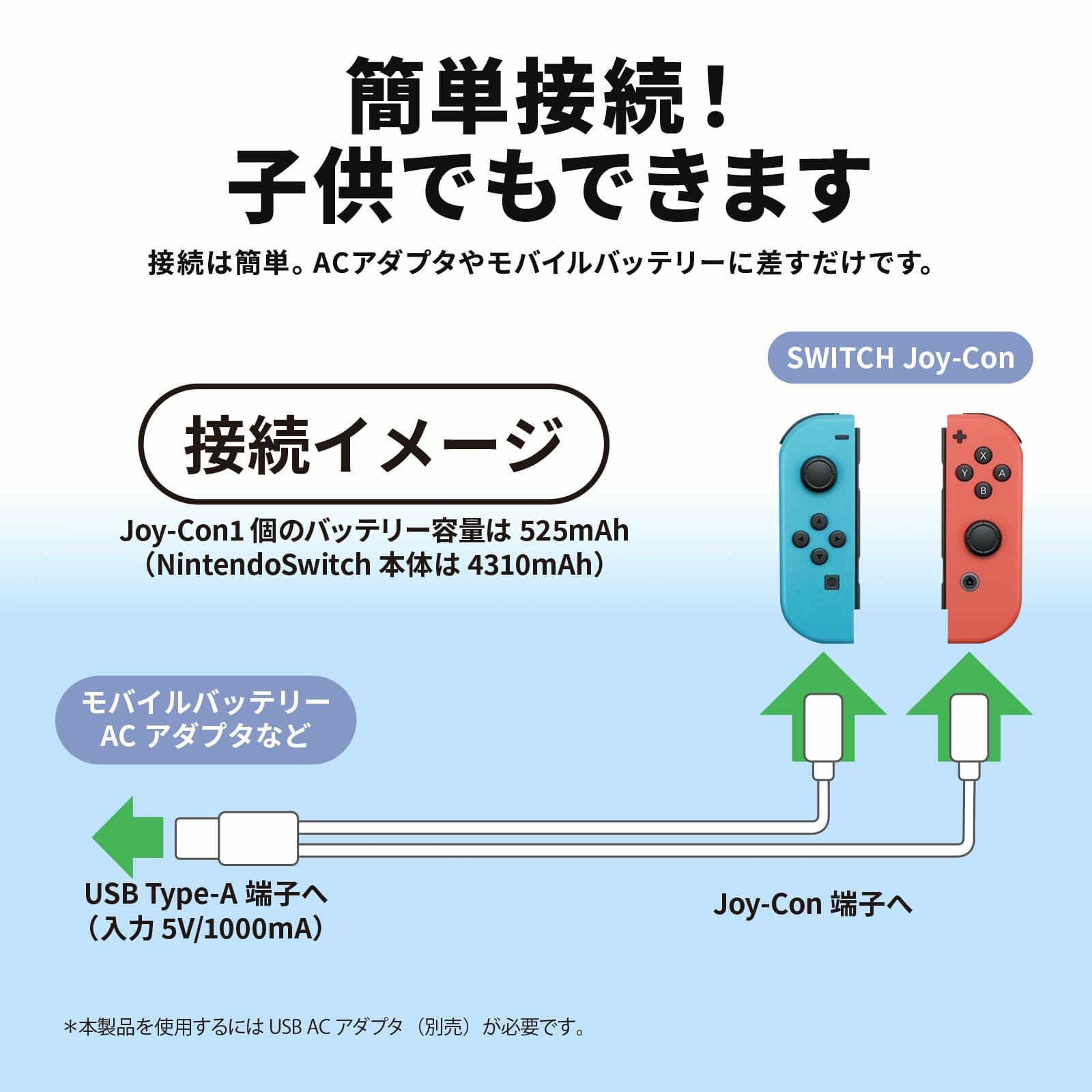 Nintendo Switch 充電ケーブル ジョイコン Joy-Con スイッチ 充電